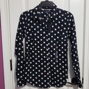 Tommy Hilfiger polka dot button down size XS